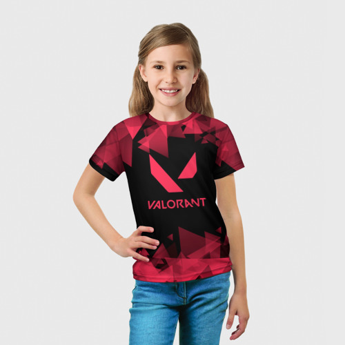 Детская футболка 3D [Valorant] - Геометрия, цвет 3D печать - фото 5
