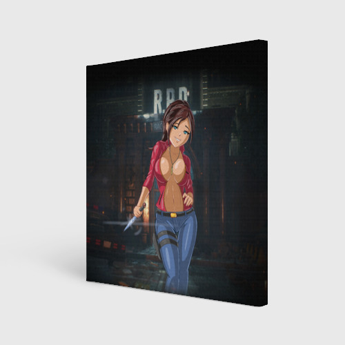 Холст квадратный Claire Redfield from Resident Evil 2 remake by sexygirlsdraw, цвет 3D печать