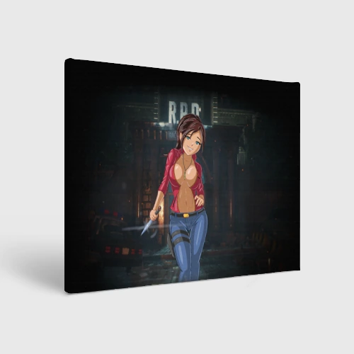 Холст прямоугольный Claire Redfield from Resident Evil 2 remake by sexygirlsdraw
