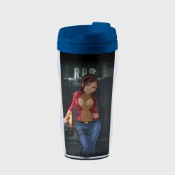 Термокружка-непроливайка Claire Redfield from Resident Evil 2 remake by sexygirlsdraw