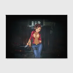 Холст прямоугольный Claire Redfield from Resident Evil 2 remake by sexygirlsdraw - фото 2