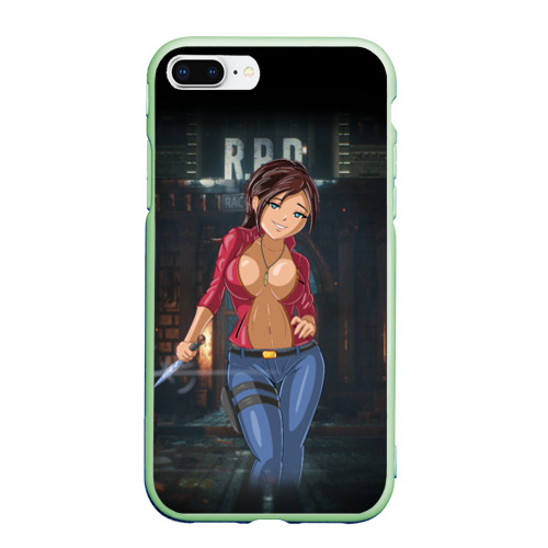 Чехол для iPhone 7Plus/8 Plus матовый Claire Redfield from Resident Evil 2 remake by sexygirlsdraw, цвет салатовый