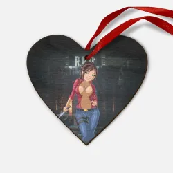 Деревянная игрушка Сердце Claire Redfield from Resident Evil 2 remake by sexygirlsdraw