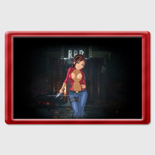 Магнит 45*70 Claire Redfield from Resident Evil 2 remake by sexygirlsdraw, цвет красный