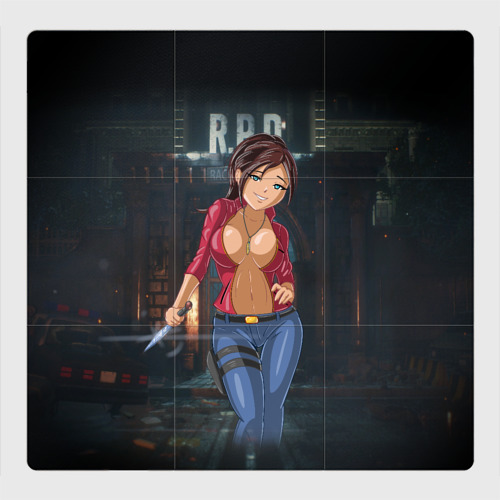 Магнитный плакат 3Х3 Claire Redfield from Resident Evil 2 remake by sexygirlsdraw