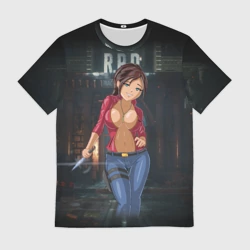 Мужская футболка 3D Claire Redfield from Resident Evil 2 remake by sexygirlsdraw