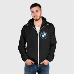 Мужская ветровка 3D BMW logo carbon черный карбон - фото 2