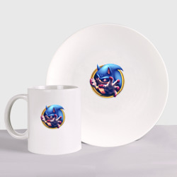 Набор: тарелка + кружка Sonic Exe - horror