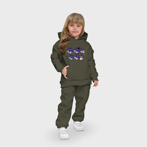 Детский костюм хлопок Oversize Значки на Эдгара/ Пины Бравл Старс Brawl Stars, цвет хаки - фото 7
