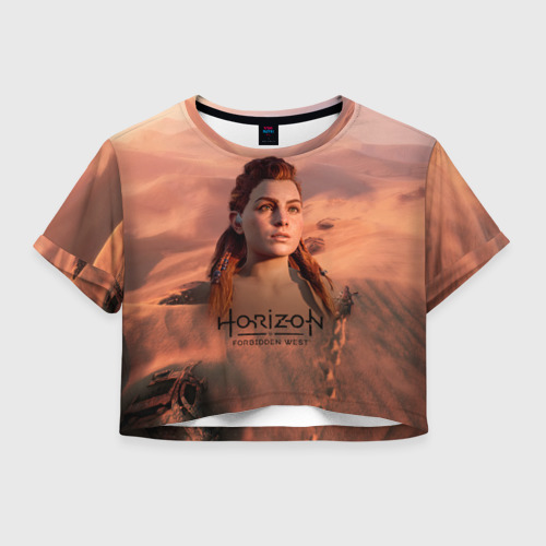 Женская футболка Crop-top 3D Aloy horizon forbidden zero dawn, цвет 3D печать