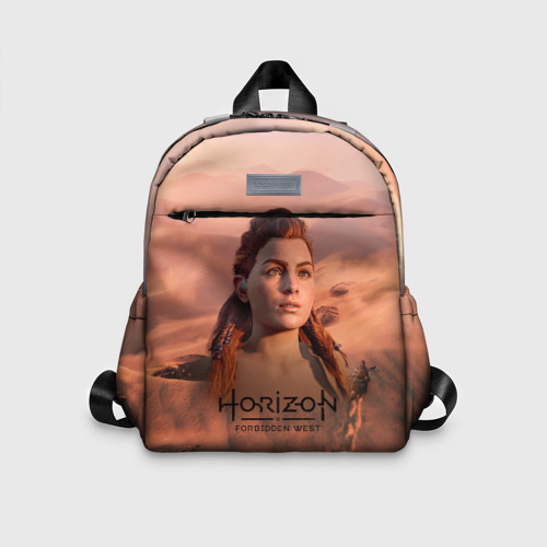 Детский рюкзак с принтом Aloy horizon forbidden zero dawn, вид спереди №1