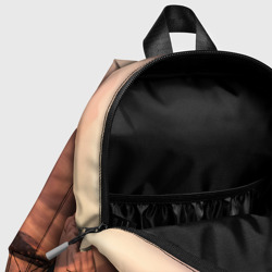 Рюкзак с принтом Aloy horizon forbidden zero dawn для ребенка, вид на модели спереди №4. Цвет основы: белый