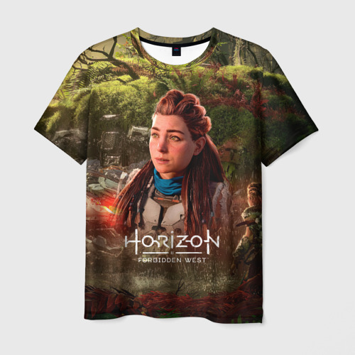 Мужская футболка 3D Horizon forbidden west  Aloy, цвет 3D печать