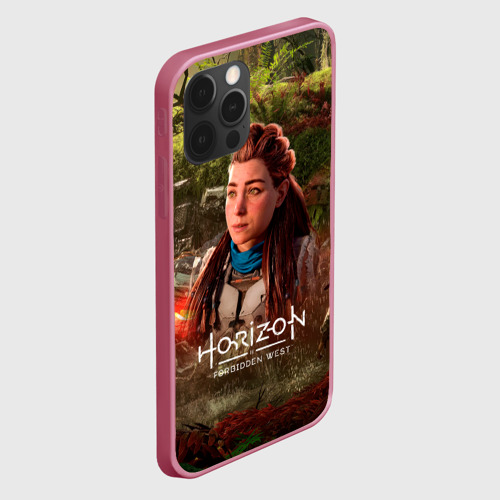 Чехол для iPhone 12 Pro с принтом Horizon forbidden west  Aloy, вид сбоку #3