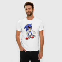 Мужская футболка хлопок Slim Sonic Exe Video game Hype - фото 2