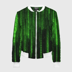 Женский бомбер 3D Бегущий по коду