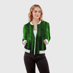Женский бомбер 3D Бегущий по коду - фото 2