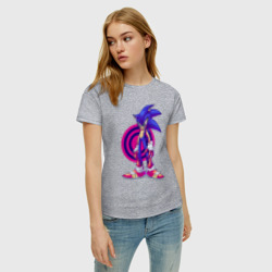 Женская футболка хлопок Sonic Exe Video game Hedgehog - фото 2