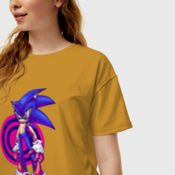 Женская футболка хлопок Oversize Sonic Exe Video game Hedgehog - фото 2