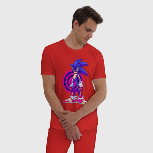 Мужская пижама хлопок Sonic Exe Video game Hedgehog, цвет красный - фото 3