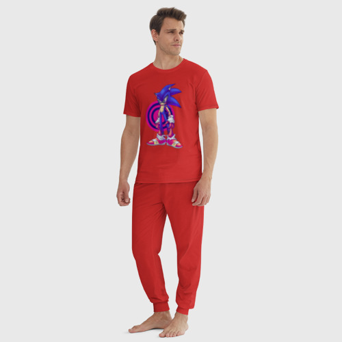 Мужская пижама хлопок Sonic Exe Video game Hedgehog, цвет красный - фото 5