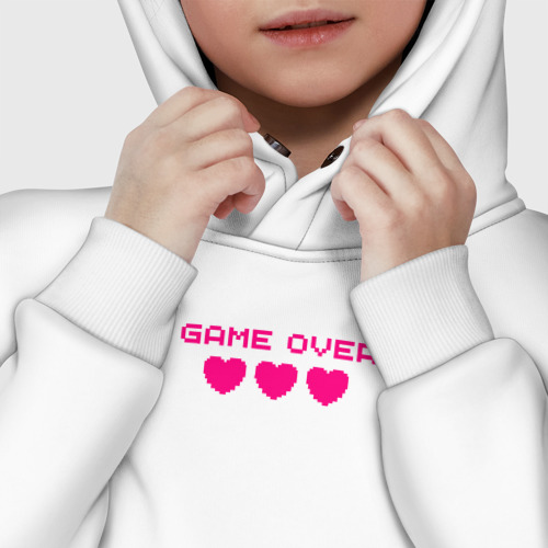 Детское худи Oversize хлопок Game over розовый текст - фото 7