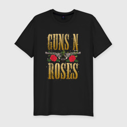 Мужская футболка хлопок Slim Guns n roses , группа