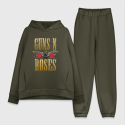 Женский костюм хлопок Oversize Guns n roses , группа