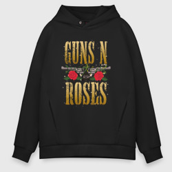 Мужское худи Oversize хлопок Guns n roses , группа