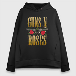 Женское худи Oversize хлопок Guns n roses , группа