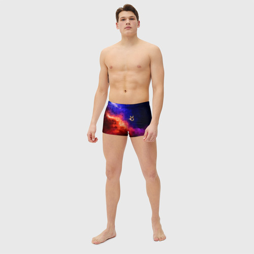 Мужские купальные плавки 3D Телец - знак в космосе, цвет 3D печать - фото 5