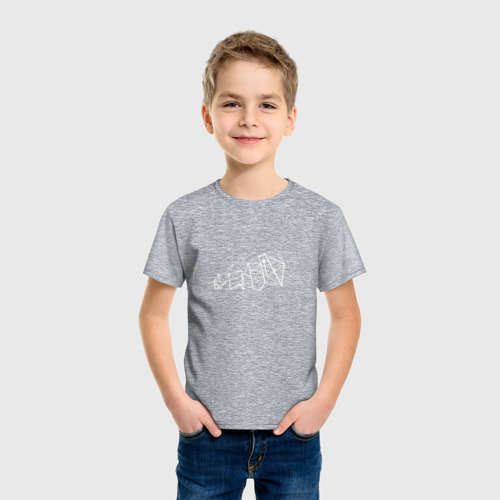 Детская футболка хлопок Liquid Graphics 2022-23, цвет меланж - фото 3