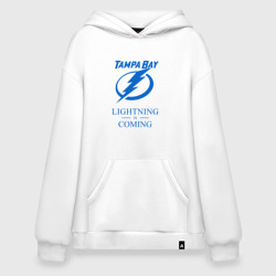 Худи SuperOversize хлопок Tampa Bay Lightning is coming, Тампа Бэй Лайтнинг