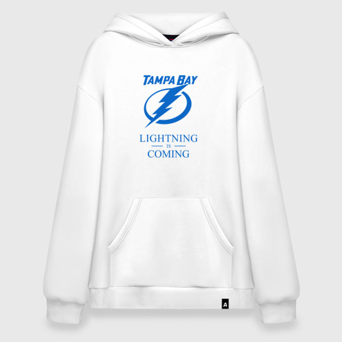 Худи SuperOversize хлопок Tampa Bay Lightning is coming, Тампа Бэй Лайтнинг