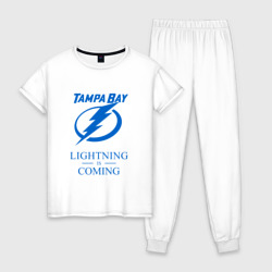 Женская пижама хлопок Tampa Bay Lightning is coming, Тампа Бэй Лайтнинг