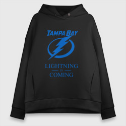 Женское худи Oversize хлопок Tampa Bay Lightning is coming, Тампа Бэй Лайтнинг