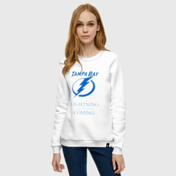 Женский свитшот хлопок Tampa Bay Lightning is coming, Тампа Бэй Лайтнинг - фото 2