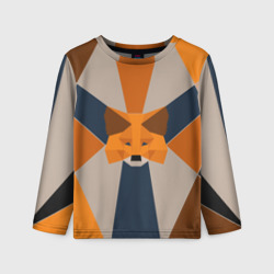 Детский лонгслив 3D Metamask. Крипто лиса