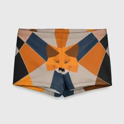 Детские купальные плавки 3D Metamask. Крипто лиса