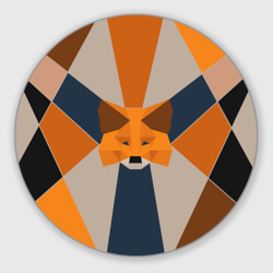 Круглый коврик для мышки Metamask. Крипто лиса