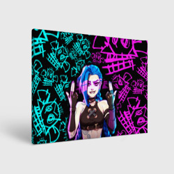 Холст прямоугольный Jinx Джинкс neon pattern