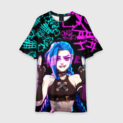 Детское платье 3D Jinx Джинкс neon pattern