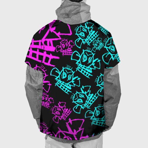 Накидка на куртку 3D Jinx Джинкс neon pattern, цвет 3D печать - фото 2