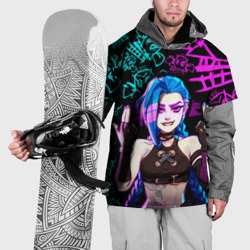 Накидка на куртку 3D Jinx Джинкс neon pattern