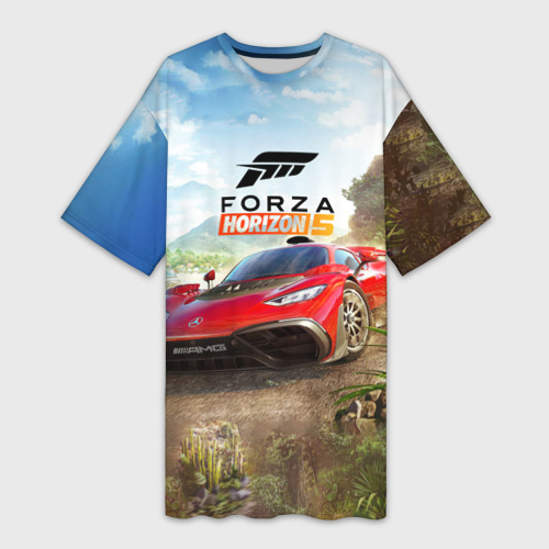 Платье-футболка 3D Forza Horizon 5 AMG, цвет 3D печать