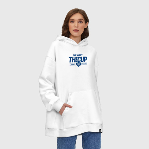 Худи SuperOversize хлопок Toronto Maple Leafs We want the cup Торонто Мейпл Лифс - фото 4