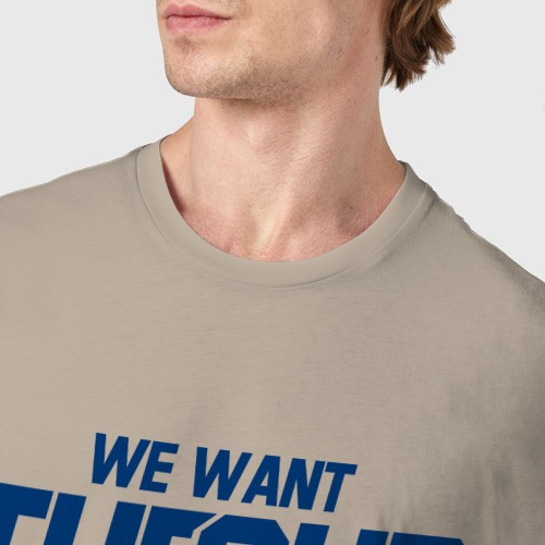 Мужская футболка хлопок Toronto Maple Leafs We want the cup Торонто Мейпл Лифс, цвет миндальный - фото 6