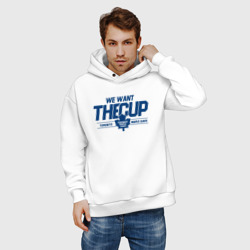 Мужское худи Oversize хлопок Toronto Maple Leafs We want the cup Торонто Мейпл Лифс - фото 2