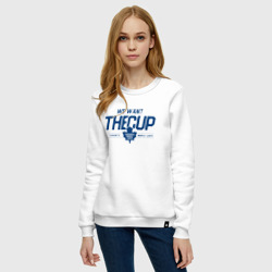 Женский свитшот хлопок Toronto Maple Leafs We want the cup Торонто Мейпл Лифс - фото 2