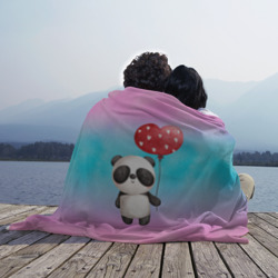 Плед 3D Маленькая панда с сердечком - фото 2
